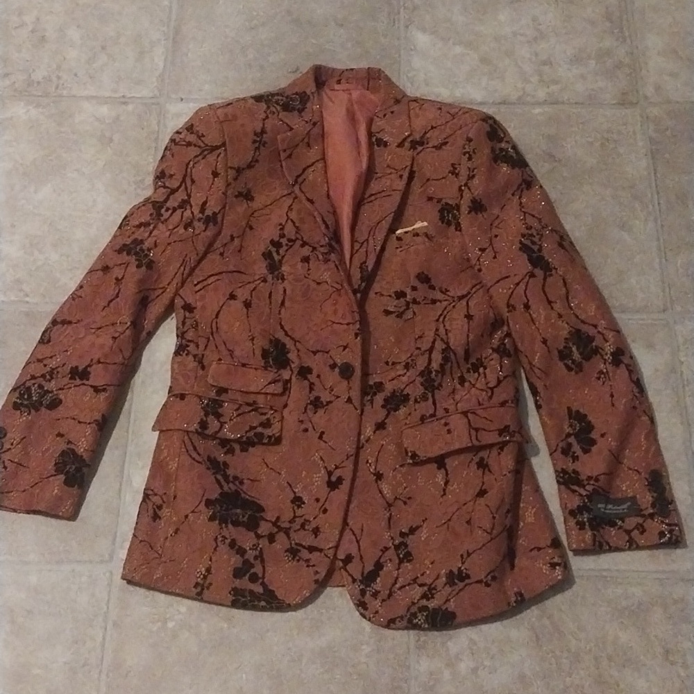 Men St Patrick Floral Embellished Evening Jacket Size S